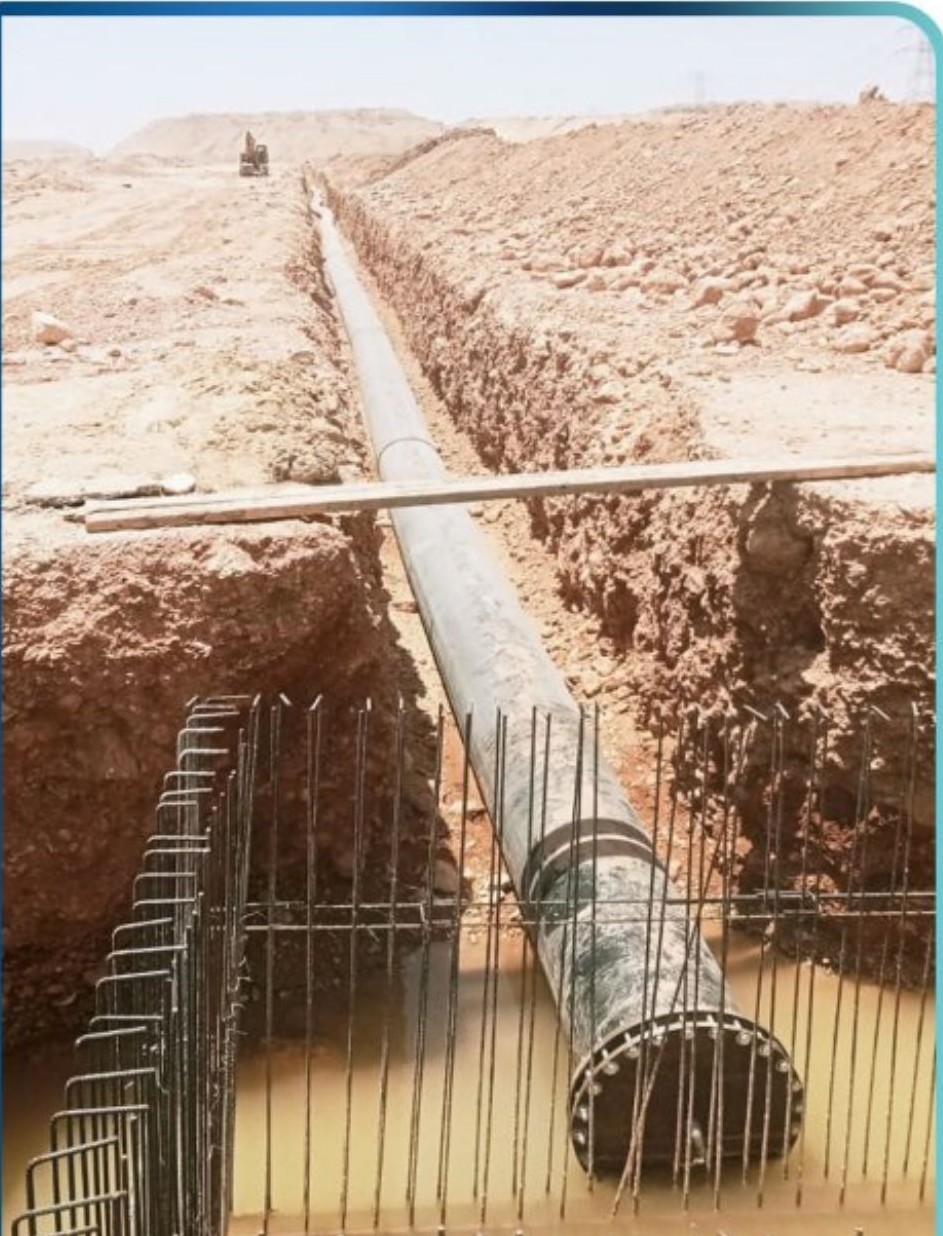 مشروع مرافق 1304 فدان بأسيوط الجديدة